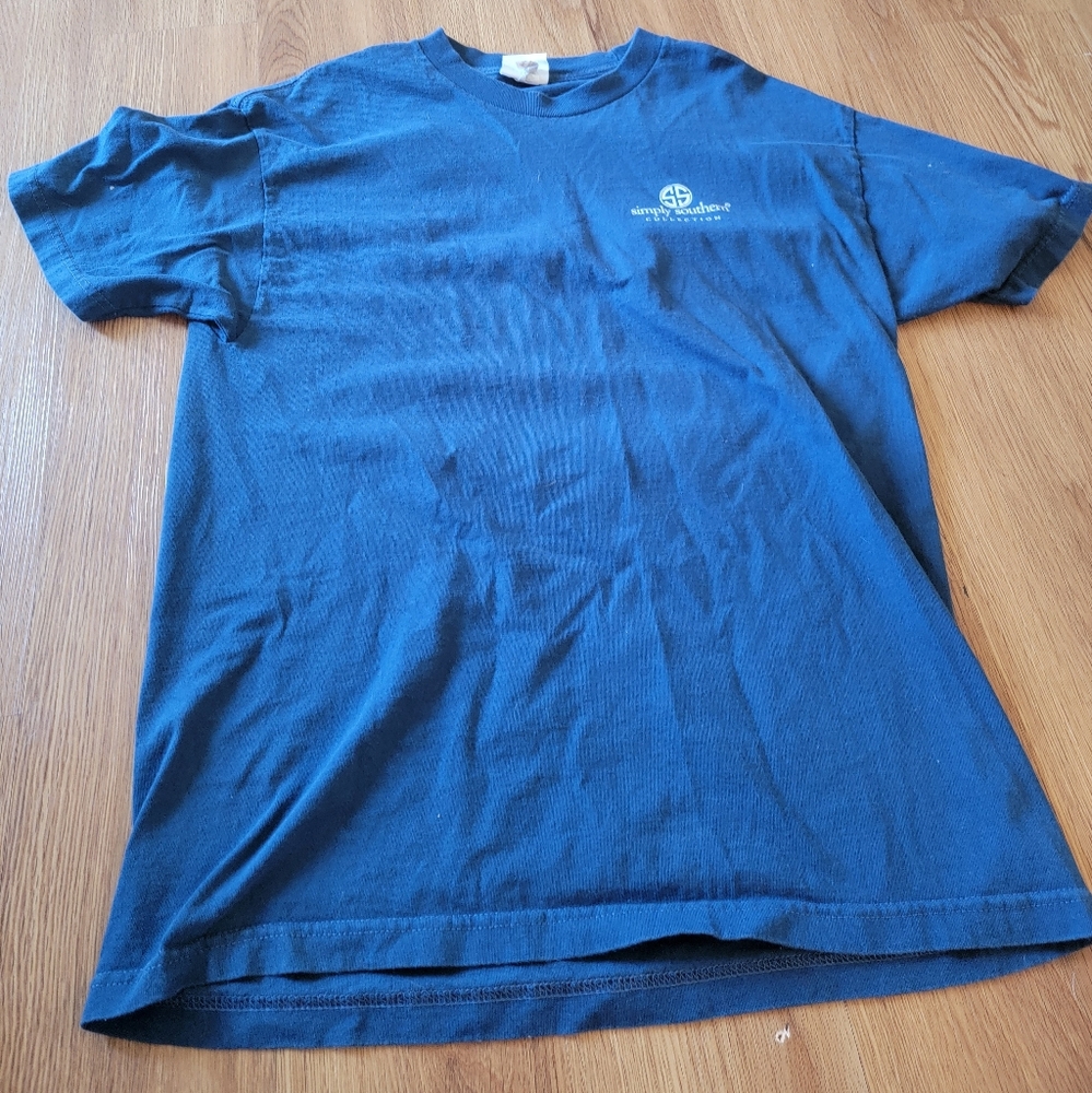 * Simply Southern large blue t-shirt " god is my anchor" good condition - Picture 2 of 4